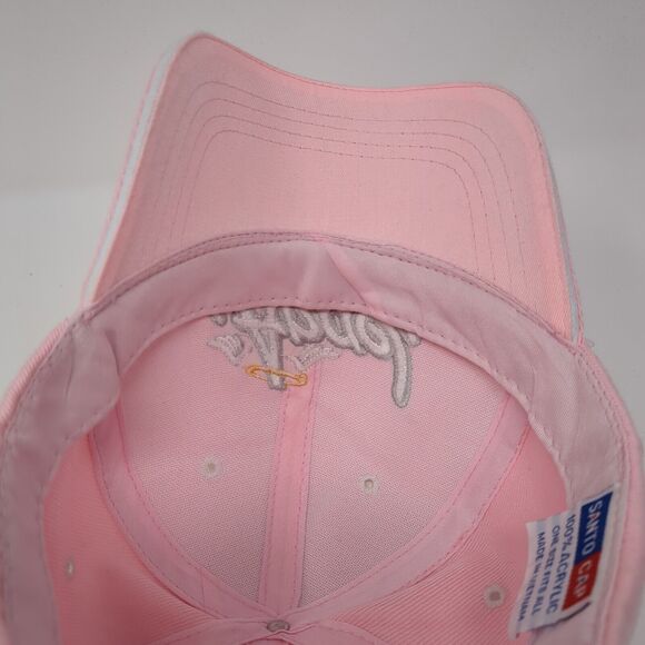 Angel Strapback Hat Pink One Size Adjustable Embroidered Santo Cap - Picture 7 of 8